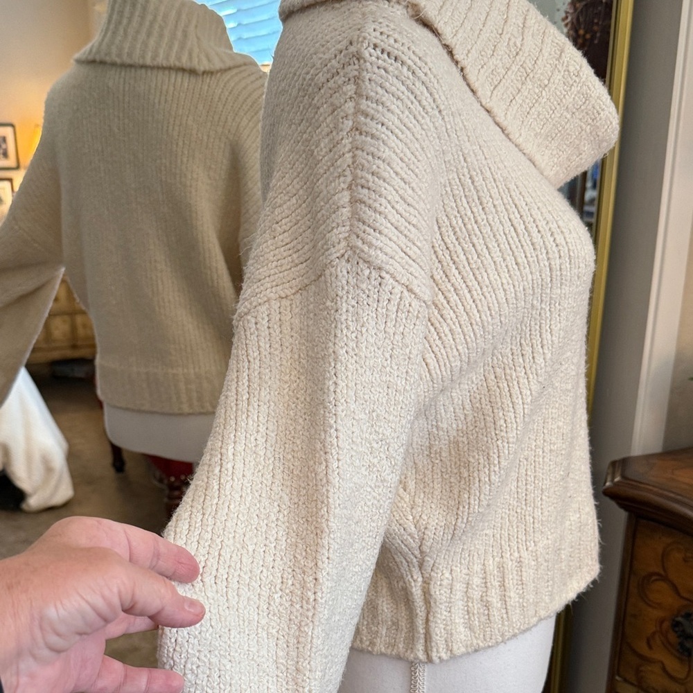 Pilcro Soft Cream Turtleneck Sweater - Picture 6 of 15